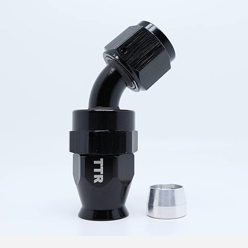 Miniatura 5 de TT Racing 8 AN-8 - Kit de manguera giratoria de PTFE negro + tubo de combustible de PTFE de acero inoxidable E85 12FT 11.5 ft PTFEAN8_KIT_XIAO_BLACK