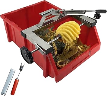 Manual Pineapple Peeling Machine, Adjustable Stand Pineapple Processing Equipment, with Frame, Health Safe Fast Peeling Tool