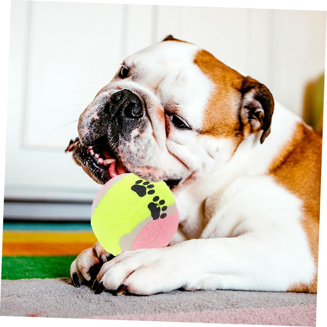 16pcs Dog Tennis Balls for Aggressive Chewers, Plush Pet Throwing Balls 7cm Diameter, Sturdy Training for Small Dogs, Interactive Exercise and Fetch Supplies Random Color