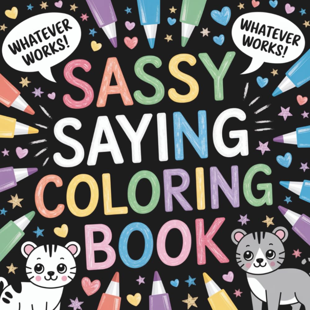 Sassy Sayings Coloring Book: 100 Bold, Funny, and Relatable Quotes to Color Away Stress & Spark Your Inner Sass: Adult Coloring Book with Snarky ... Gift for Women Who Color, Cuss, and Conquer