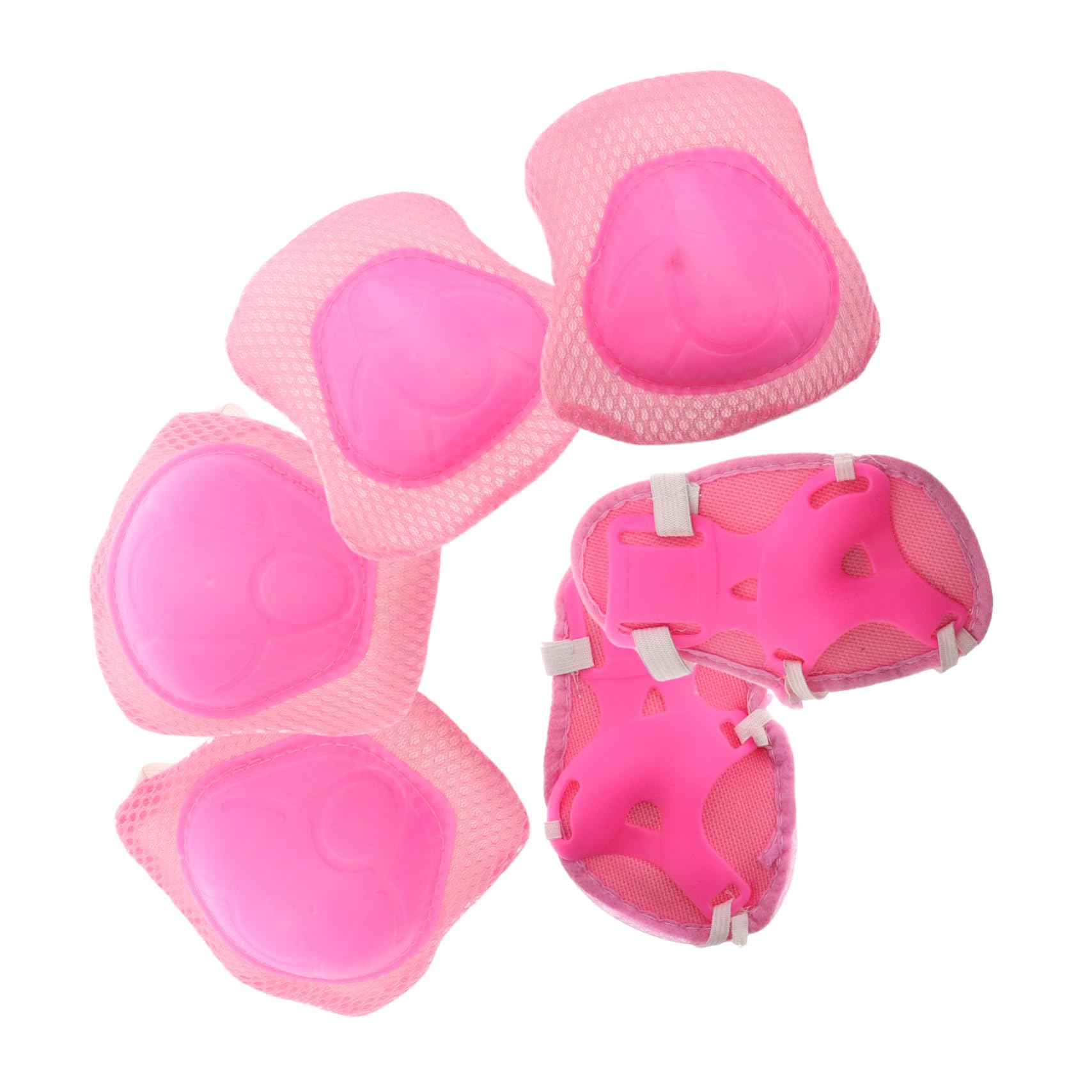 Sosoport 1 Set Protective Gear Knee Pads Elbow and Wrist Pads Knee Pads Skateboard Safety Gear Knee Pads Elbow Pads Soccer Protective Gear Inner Foam Lined Pink