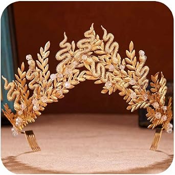 BARTOSI Gold Leaf Headbands Greek Goddess Headband Halloween Snake Costume Hair Accessories for women