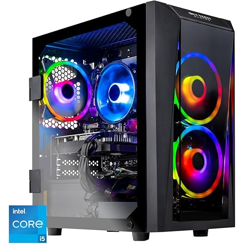 Skytech Gaming Blaze ll Gaming PC Desktop – Intel i5-10400F, GTX 1660, 1TB NVME, 16G DDR4 3200, AC Wi-Fi, Windows 10 Home 64-bit, Black