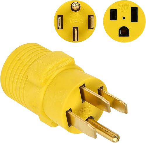 HDWS NEMA 14-50P a 6-50R - Conector adaptador de soldador, conector macho de 50 amperios de 4 clavijas a adaptador de receptáculo hembra de 3 disponible en Yaxa Peru