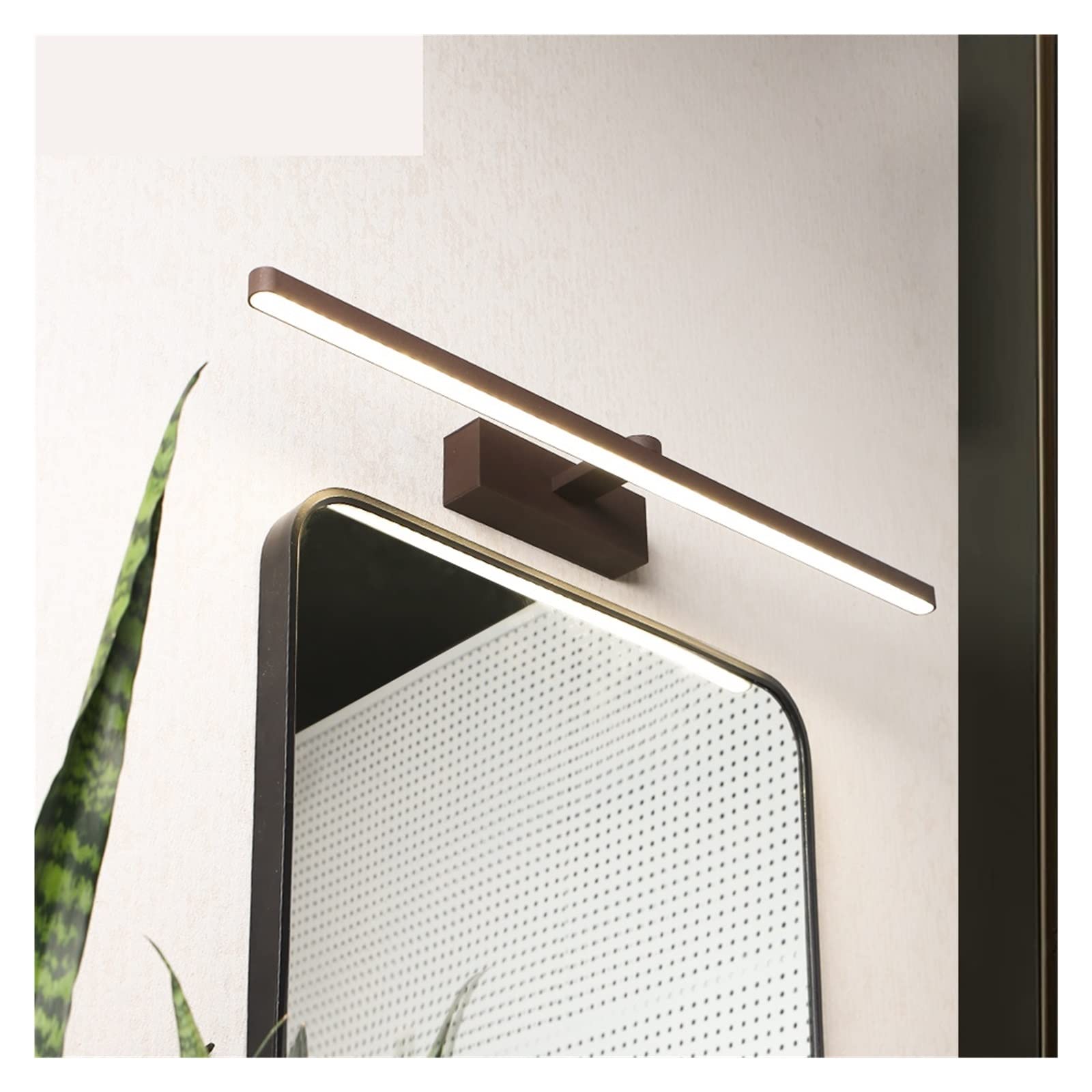Industrial Indoor Led Wall Light Brązowy kolor Łazienka Light Wall Oprawa oświetleniowa do salonu Sypialnia(2700-3500K,3_10W(52CM))