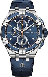 Aikon Chronograph Swiss Quartz 44mm Blue Dial Watch AI1018-SS001-432-4