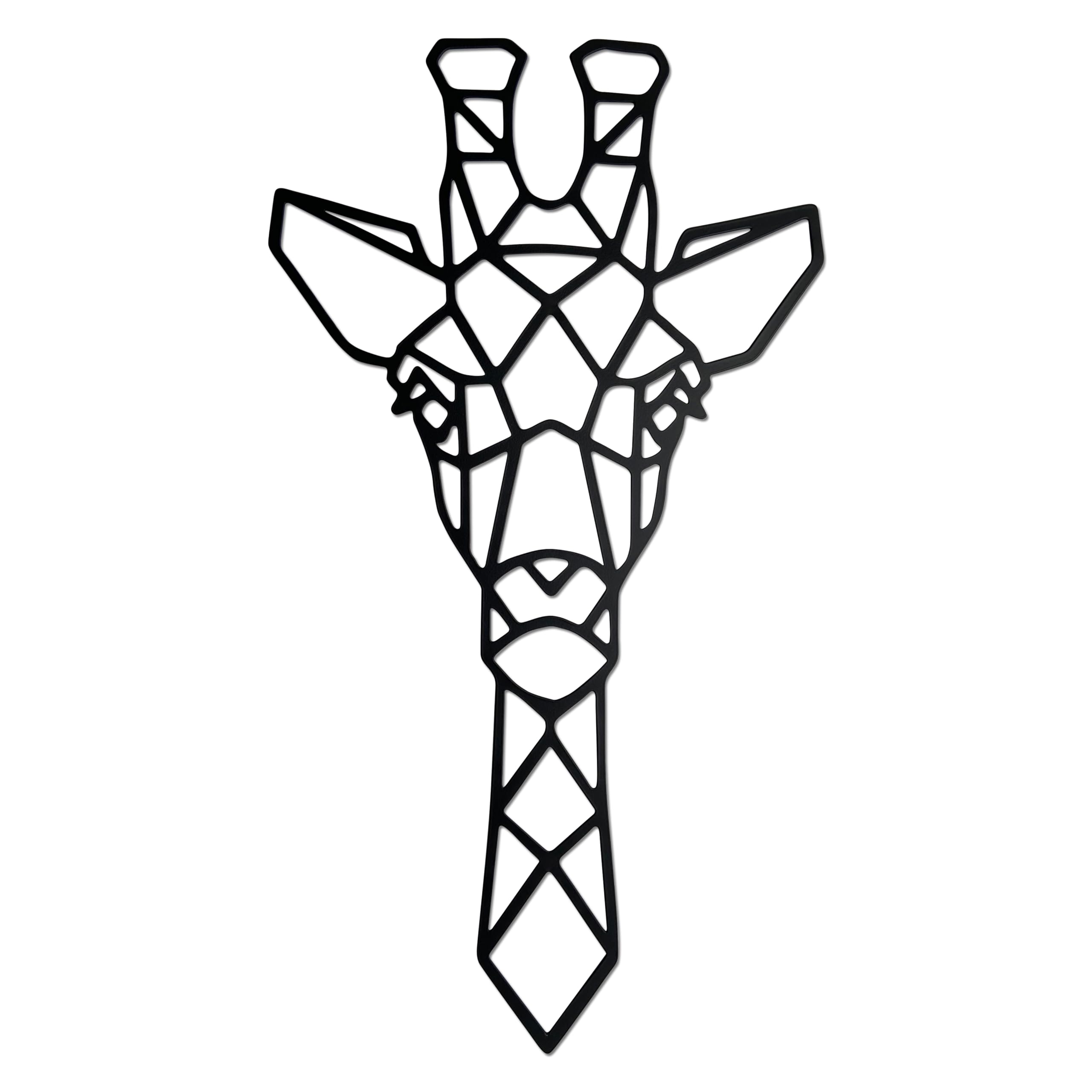 noxozoqm Metal Giraffe Animal Wall Decor, Safari Giraffe Wall Art for Bedroom, Farmhouse Nursery Geometric Jungle Giraffe Wall Decor, 8.2 x 15.0 inches, Black