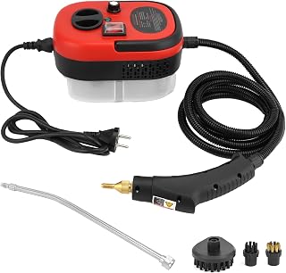 QWORK® steam cleaner 2500W portable steam cleaner, handheld device with applied brush for kitchen, bathroom, garage