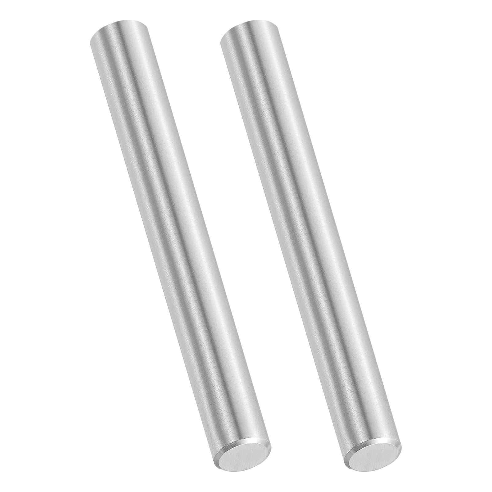 PATIKIL 2 Pcs Marine Grade 316 Stainless Steel Dowel Pins, 10mm x 80mm Round Metal Rods Linear Rail Rod Shaft Solid Bar Stock for Pegs Support Shelves DIY Craft Gear