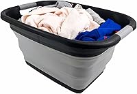 Vista 6 de SAMMART Cesta de lavandería plegable de 25L (6.6 galones) - Contenedor/organizador de almacenamiento plegable, capacidad de agua: 20L