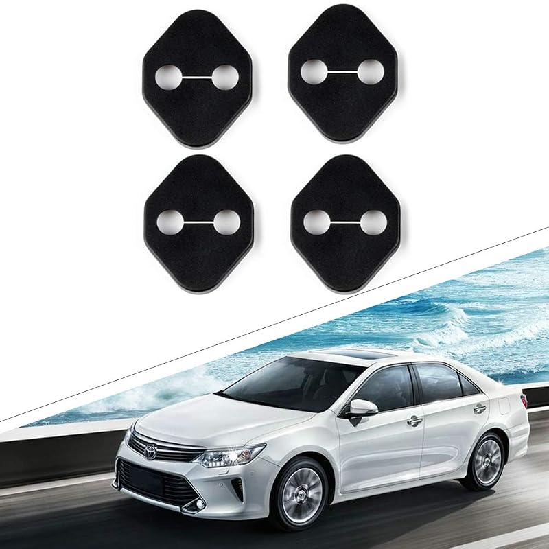 Capas Protetoras para Fecho da Porta Toyota em Plástico PPE Preto, Modelos 86, Avalon, Camry, Corolla, Highlander, RAV4, Tundra e Yaris, 4 peças