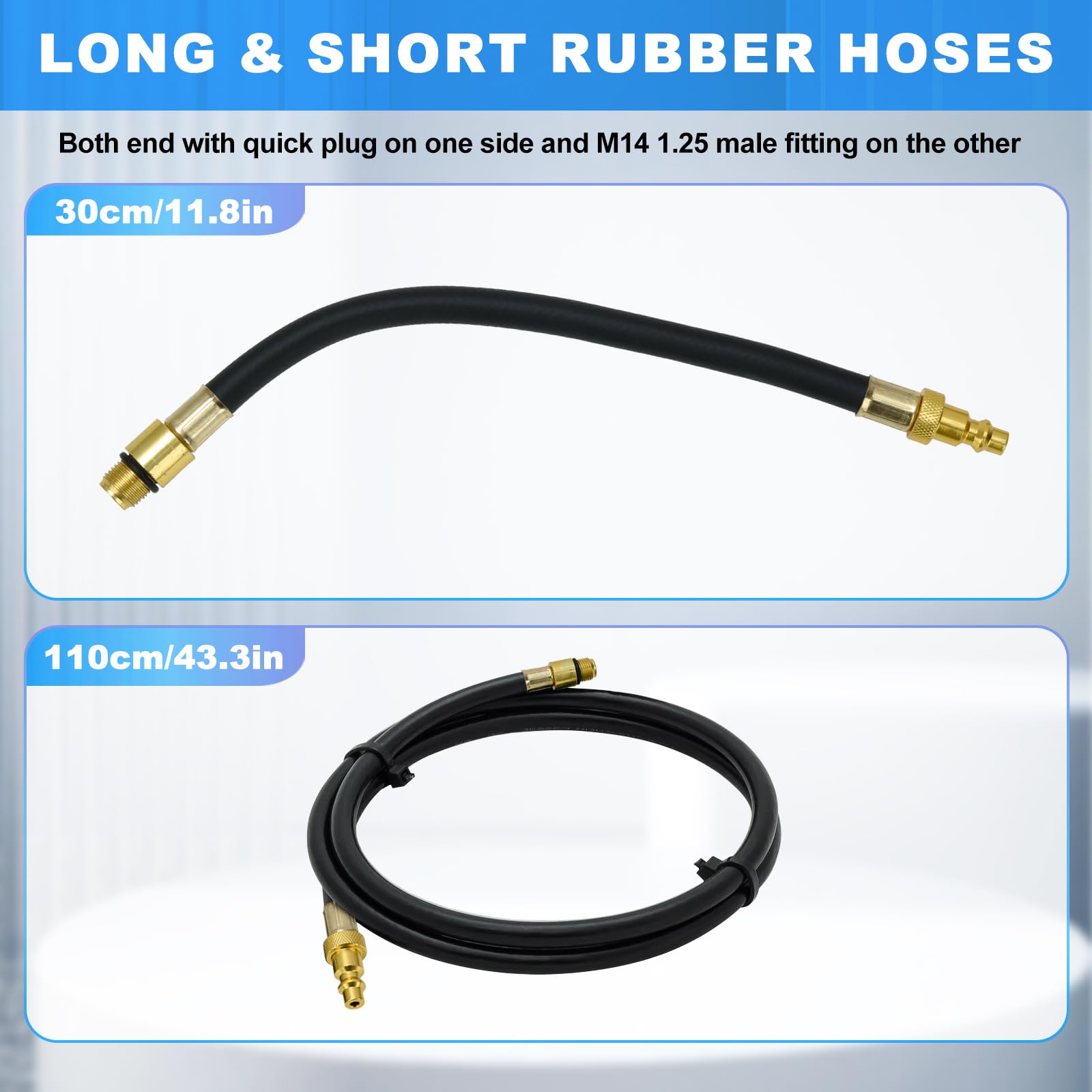TU-21 Set di tester di compressione, kit per tester di perdite di cilindri, kit per auto, rilevatore di perdite di compressione del motore, set di strumenti con asta di prolunga, 0-7 bar e 0-100 PSI