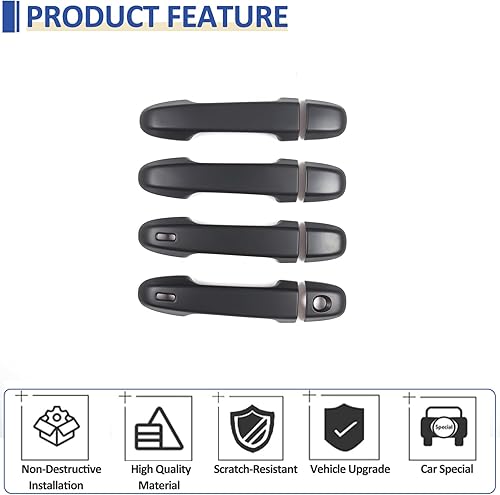 Miniatura 3 de Daeiclru Cubierta para manija de puerta exterior de automóvil compatible con Subaru WRX 2022-2024Subaru Crosstrek 2023 2024, accesorios de cubierta