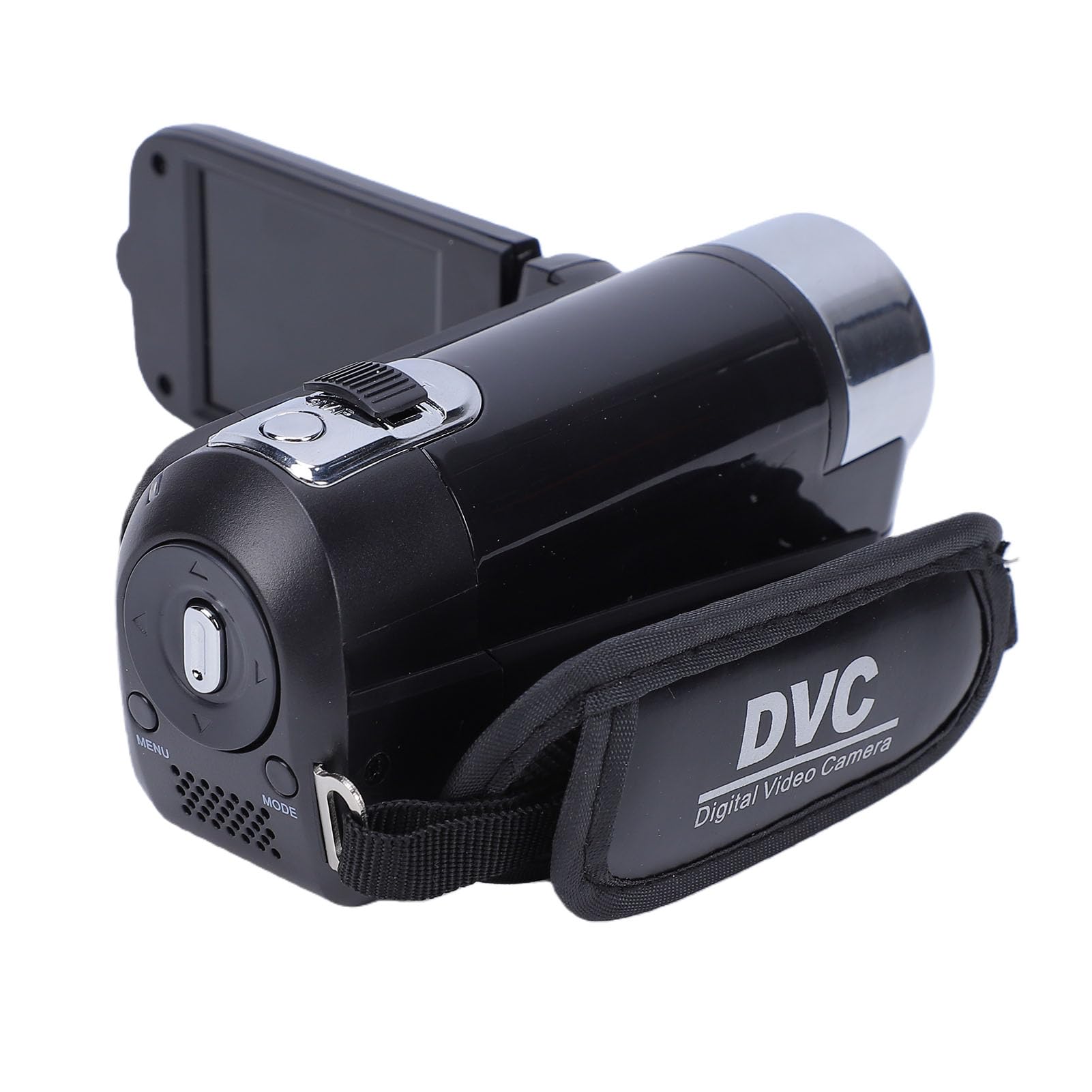 Videocamera Portatile per FHD con Zoom Digitale 16X, Rotazione Full HD Ad Alta Definizione 16X Tragbar DV Camera (BLACK)