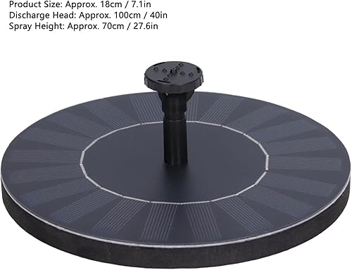 Miniatura 5 de Bomba solar para fuente de baño para pájaros, fuente solar de 2.5 W con 5 boquillas, bomba de fuente de agua flotante de pie libre para jardín,