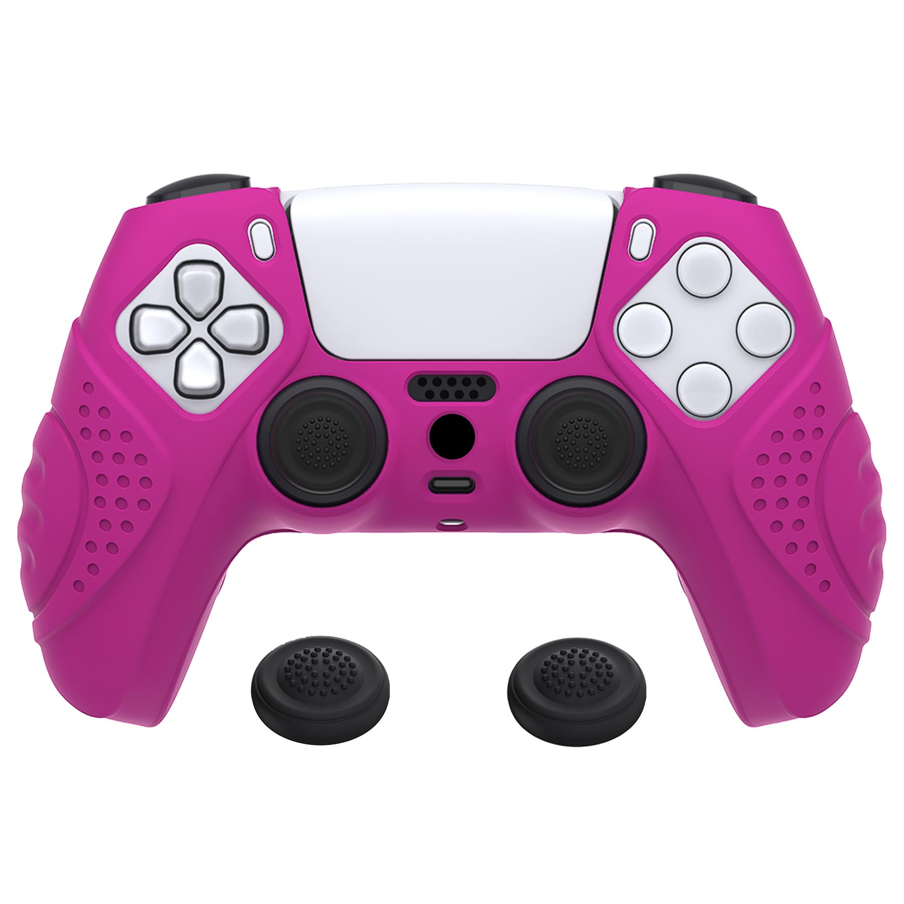 eXtremeRatePlayVital Guardian Edition Racing Green Ergonomic Soft Anti-slip Controller Silicone Case Cover for ps5, Rubber Protector Skins with Black Joystick Caps for ps5 Controller — view 11