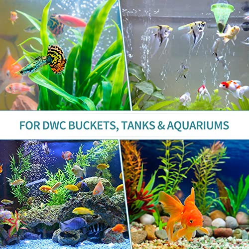 Pawfly Aquarium 1.2 Inch Air Stone Cylinder Bubble Diffuser Release Tool For Nano Air Pumps Small Buckets Fish Tanks And Outdoor Garden Dwc Reservoirs, 10 Pack #TOP5