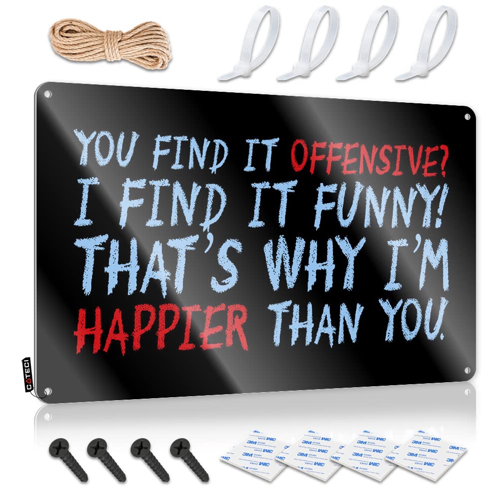 HELIOFORGE Metal Bar Signs You Find It Offensive I It Tin Sign Tin Sign Man Cave Decor Bar Mirrors For Man Cave(30X40CM)
