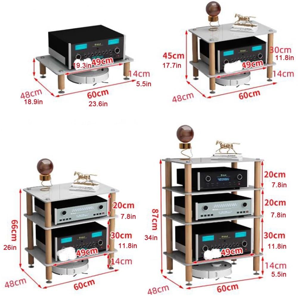 Vielseitiger Multimedia-Aufbewahrungsschrank – Robustes Eckregal für Zuhause & Büro, ideal für CD-Player, DJ-Equipment & Theatersysteme, platzsparendes Design