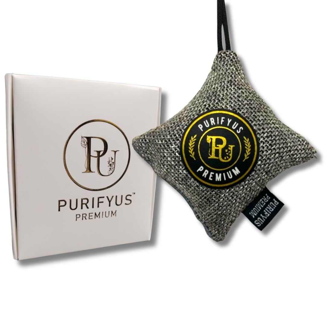 Purifyus Premium Grey I 75gram I Activated Carbon Air Purifying Bag | Natural Odor Absorber for Car Clean and Fresh Indoor Air-image-43