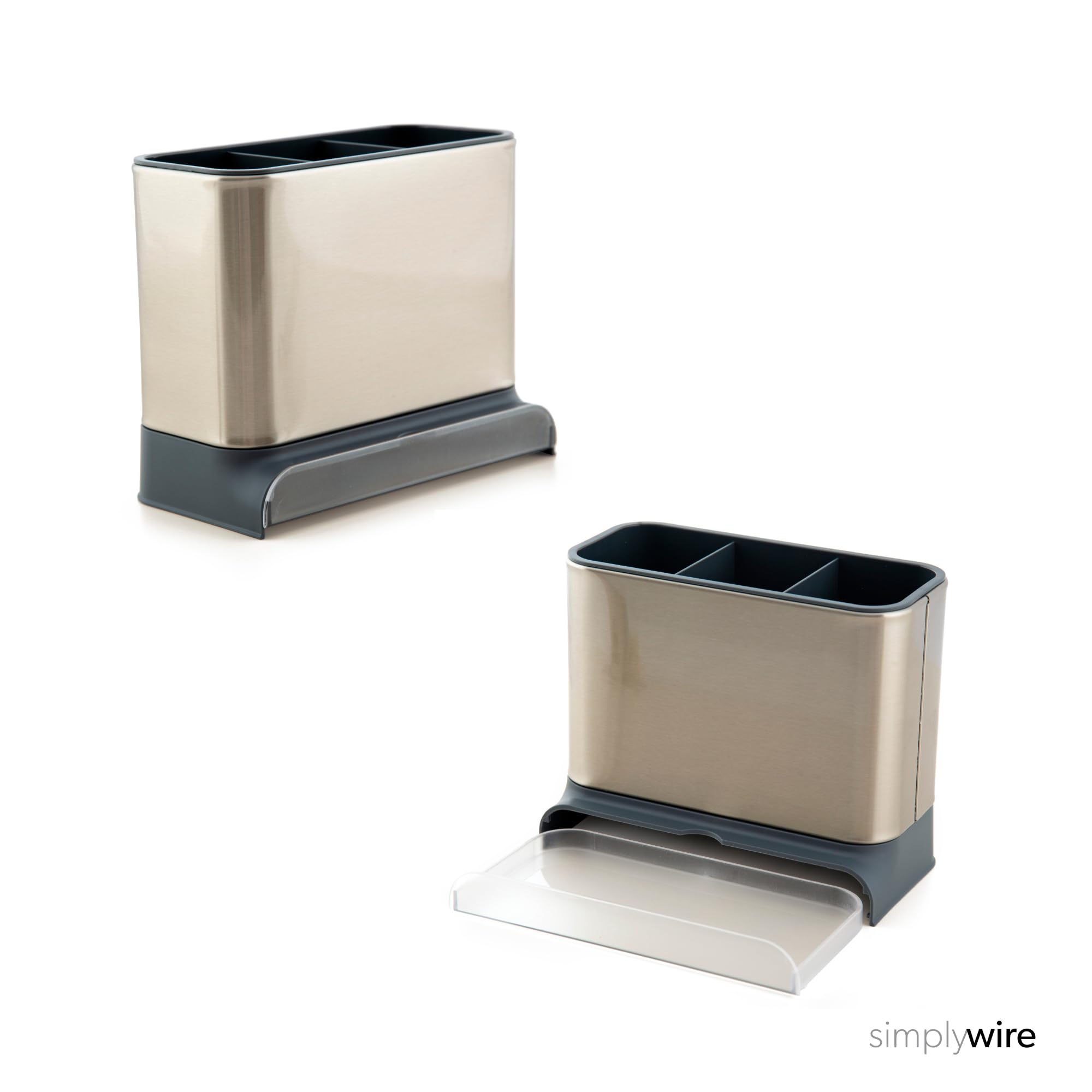 Simplywire Spülbecken-Caddy Grau - Retro Flachdraht Organizer Für Die Küche