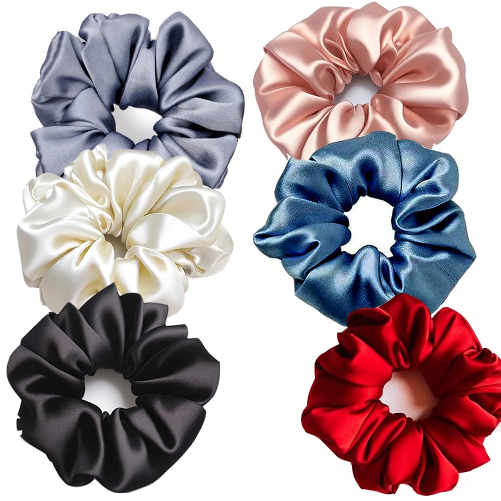 XORDUX Silk Satin Scrunchies for women girls, rubber band, hair bands, hair accessories, hair ties for Gifting and daily purpose scrunchies set of 6 (B0CWD7B4QH) Amazon Price History, Amazon Price Tracker