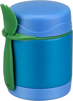 10oz Soup Thermo for Hot Food Kids,Lunch Thermo Kids Food Jar with Spoon Hot Insulated Food Containers,Leak Proof Stainless Steel Wide Mouth Lunch Food Jar for SchoolBlue