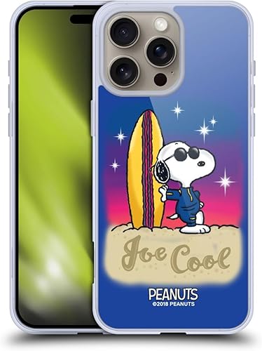 Vista 159 de Head Case Designs Funda de gel suave con licencia oficial de Peanuts I Love Pattern Snoopy Boardwalk Airbrush compatible con Apple iPhone 15