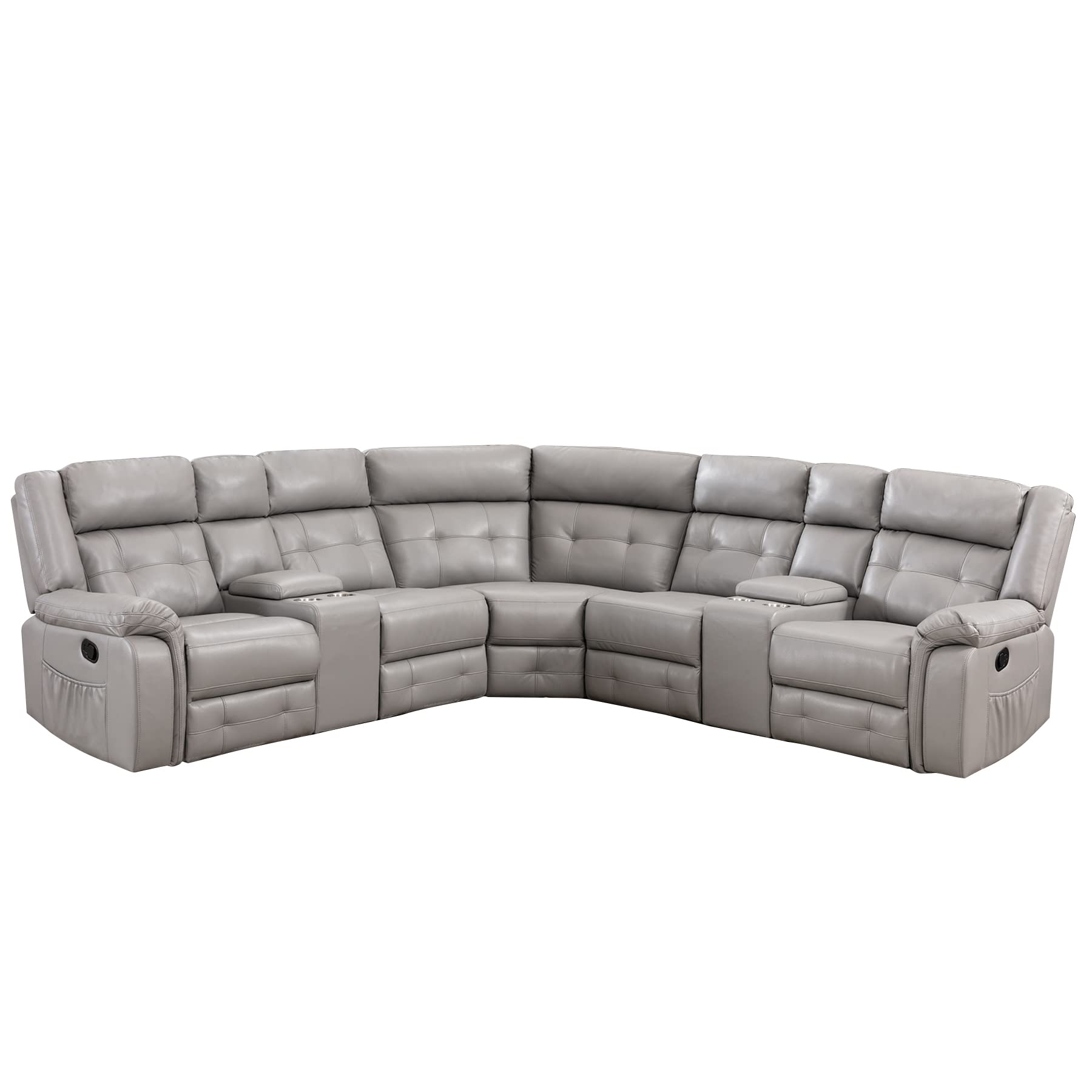 Buy Nathaniel Home Sectional PU Leather Corner Sofa Couch with 2