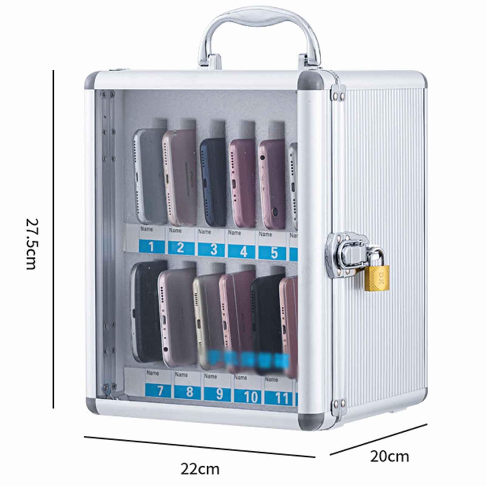 Cabina telefonica trasparente con serratura per ristoranti 12 24 36 48 60 Slot le Device Sto Secure Phone Locking Stat per eventi e aziende