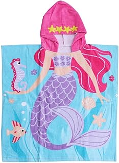 CLISPEED Toalhas De Praia Poncho Para Crianças Poncho Toalha Infantil Capa Infantil Roupão De Banho Poncho Toalha De Bebê Roupão De Banho Manto Toalha De Banho Infantil Desenhos Animados