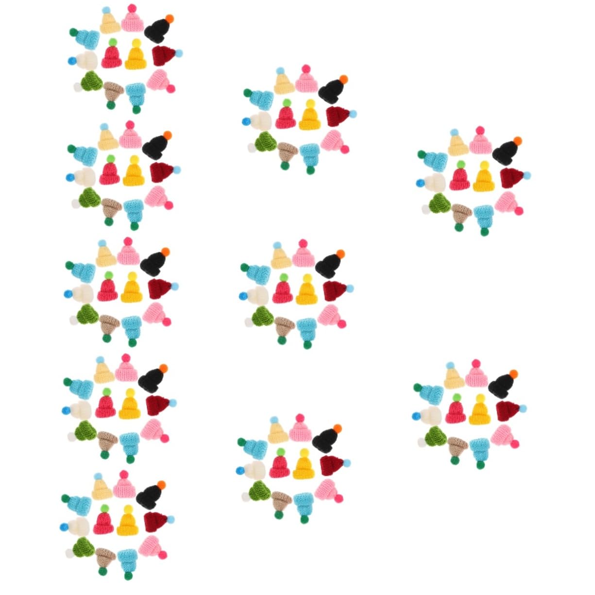 TOYANDONA 550stücke Teiliges Mini Strickmützen Bunte Handwerksdekorationen Für Junge Mädchen Und Puppen Für Bastelprojekte Und Kreative Ideen