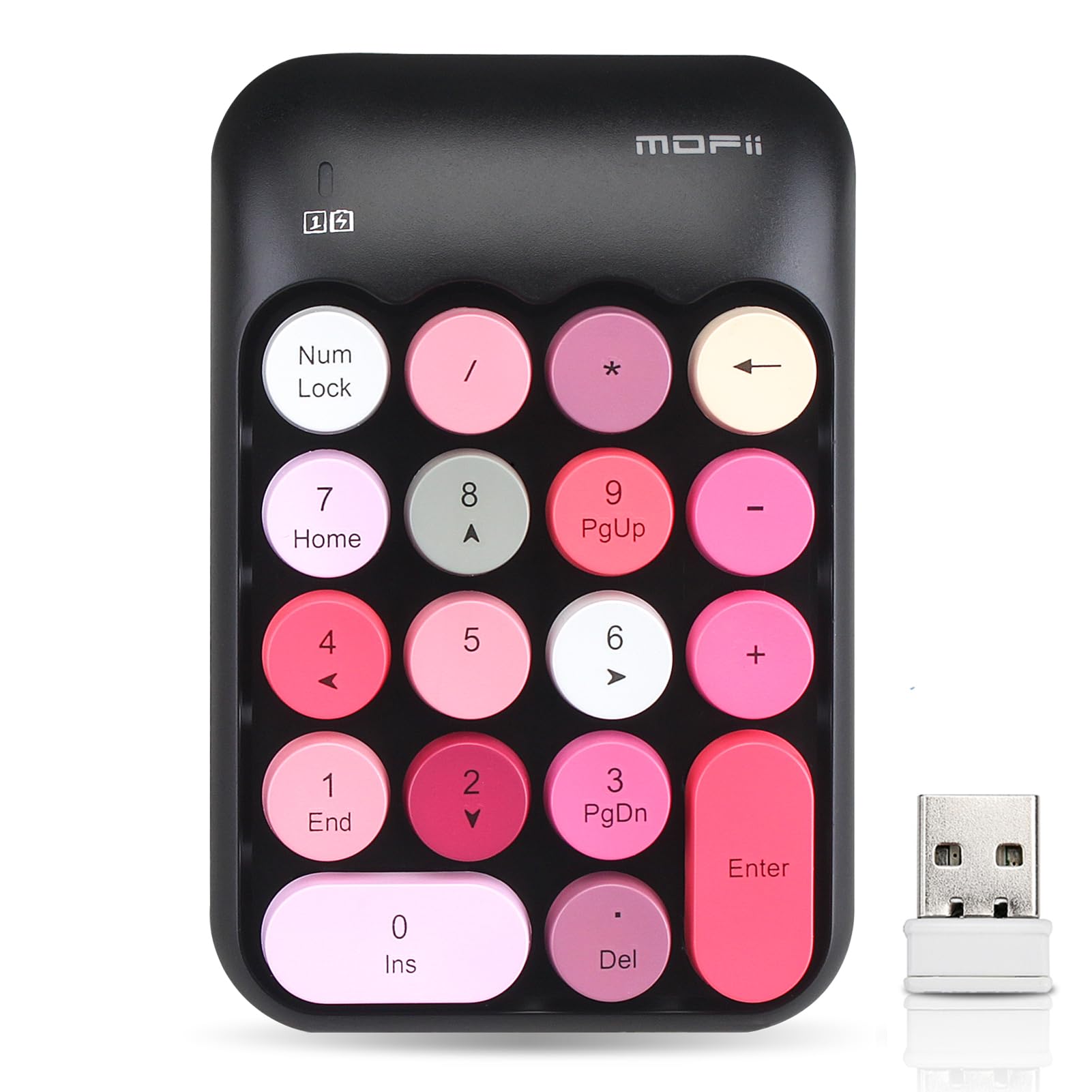 Photo 1 of Lomiluskr Wireless Number Keypad - 18 Keys, Black