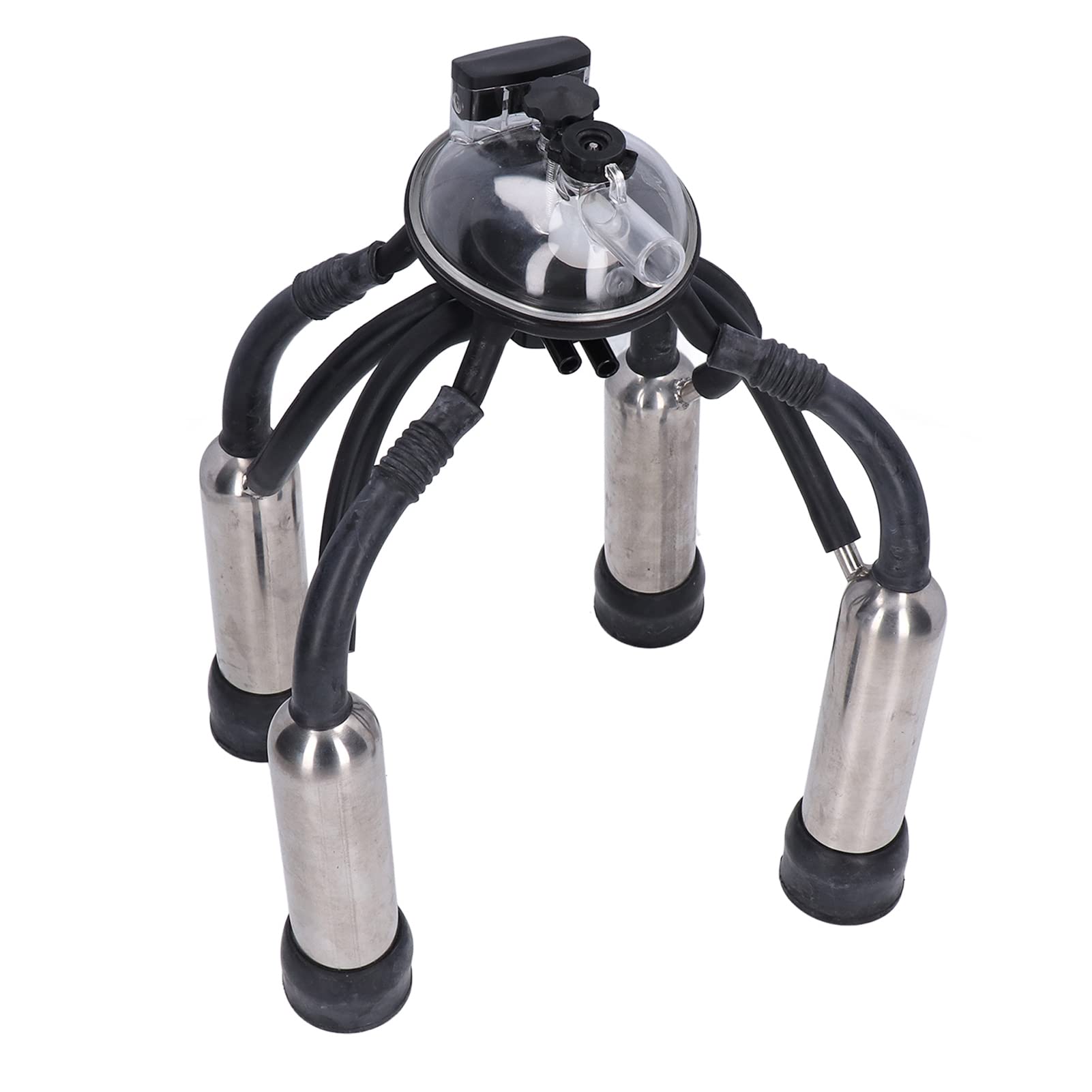 Haofy Ensemble de Cluster de Traite de Vache Professionnel, Extraction Efficace du Lait avec Doublures en Silicone, Construction en Acier Inoxydable, Léger 4,5 Lb pour les Fermes Laitières et les
