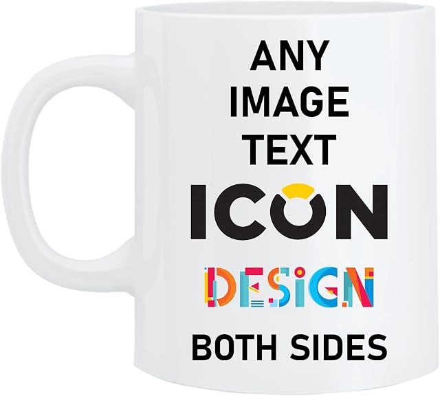 Gift Hub Personalised Mug with Name - 10 Oz. Coffee Cup with Customized Text Logo Design and Picture- Personalised Gift for Him or Her on Special Occasions Anniversary Weeding Birthday