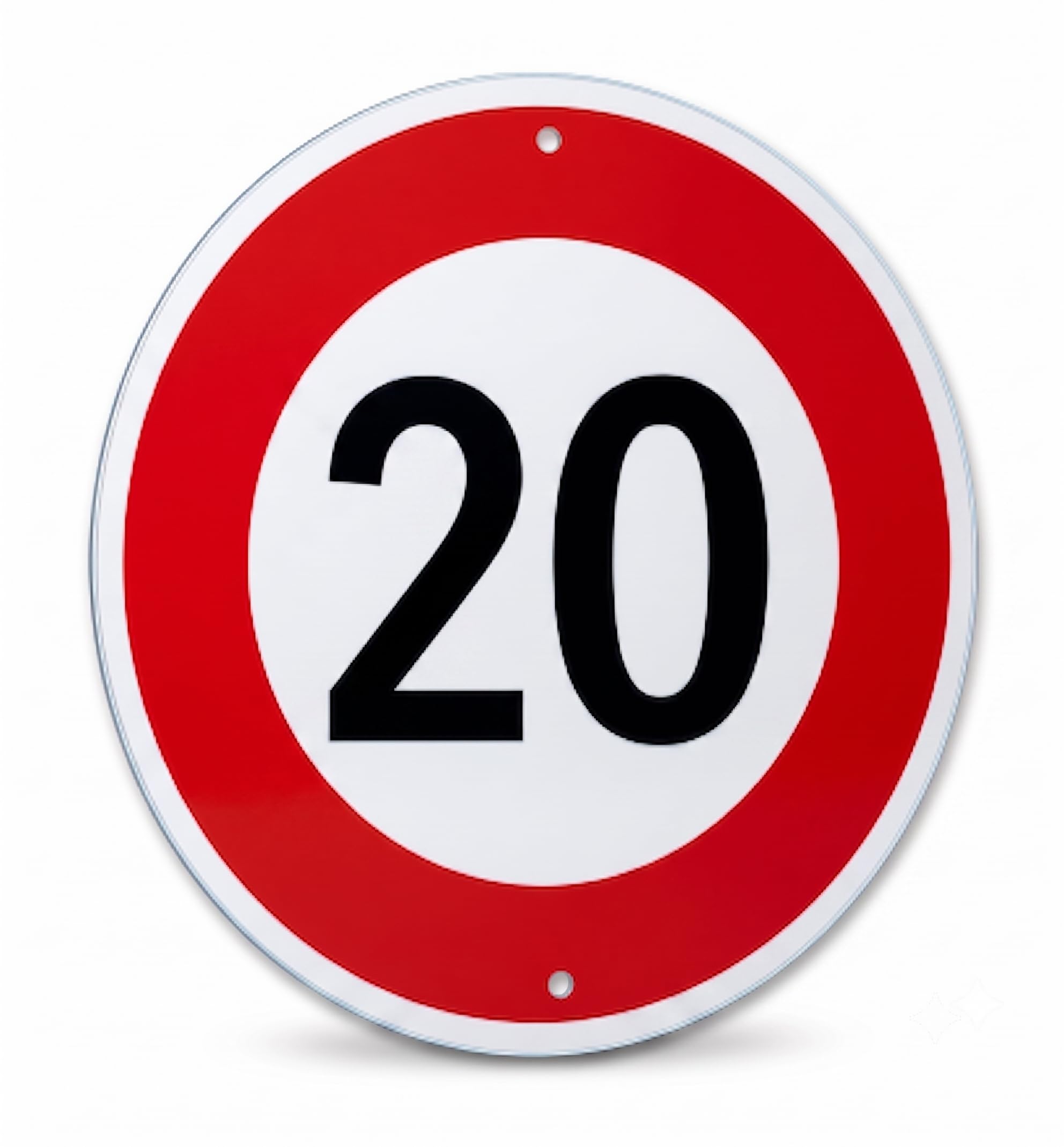 Maximum Speed 20 km/h Traffic Sign Reflective Aluminium 30 cm