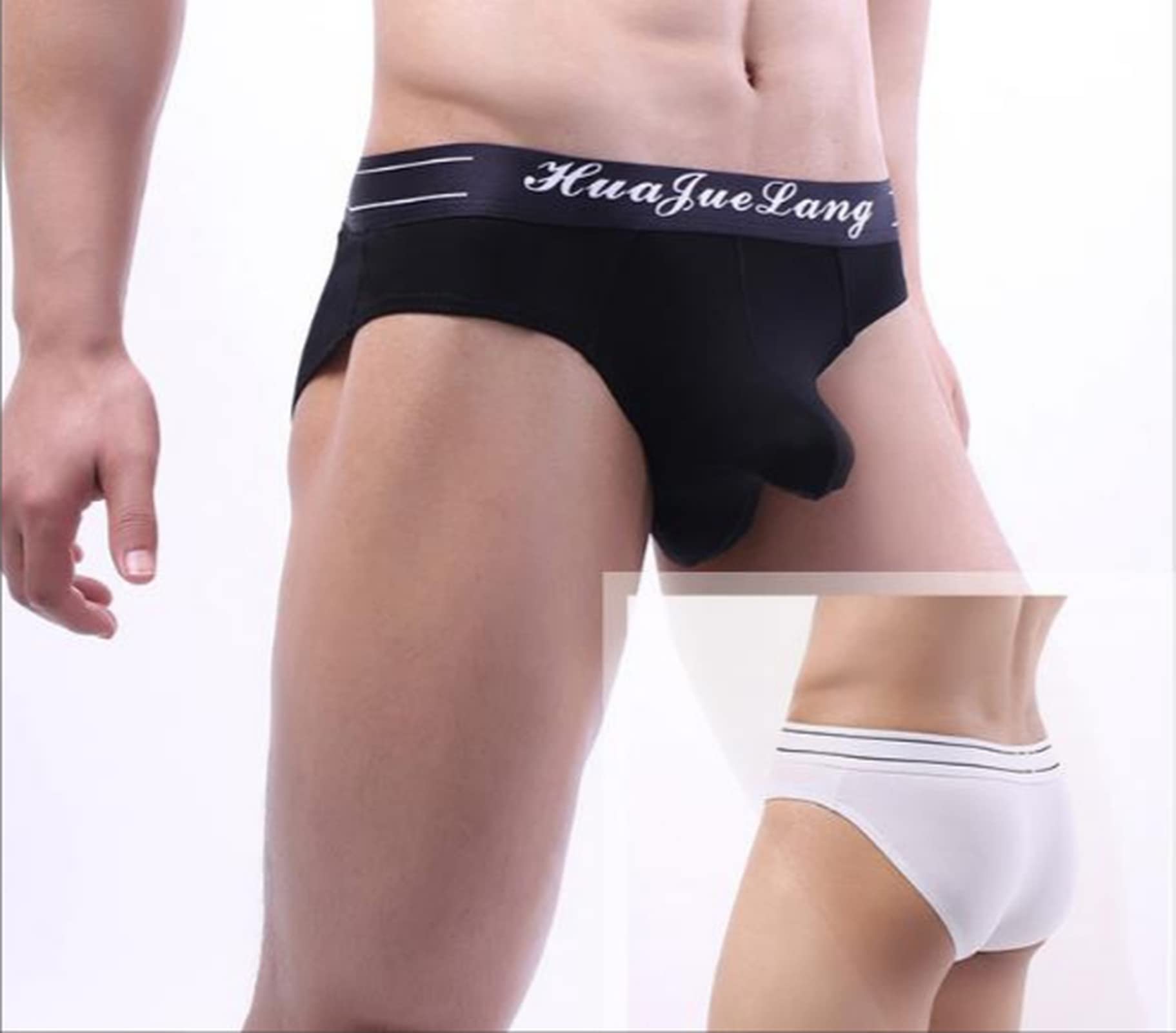 Faringoto Tanga masculina Ropa interior algodón Active Stretch Tangas, 6 colores, M