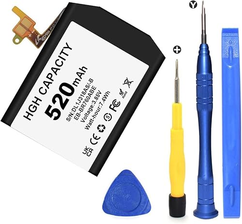 Miniatura 2 de [520mAh] Batería de repuesto para Samsung Gear S3 Frontier, Gear S3 Batería de repuesto SM-R760, R770, R765 EB-BR760ABE GH43-04699A con kit de