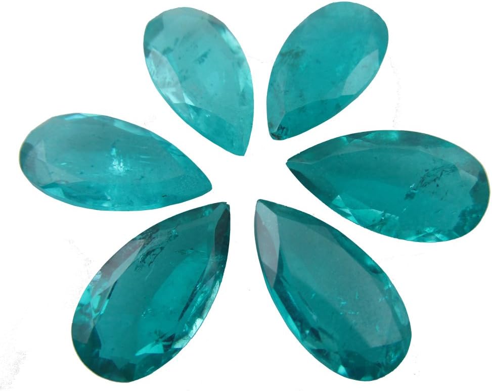 Apatite Color Quartz Doublet 6 Pieces Pear Size 21x16 mm Lot Loose Gemstone