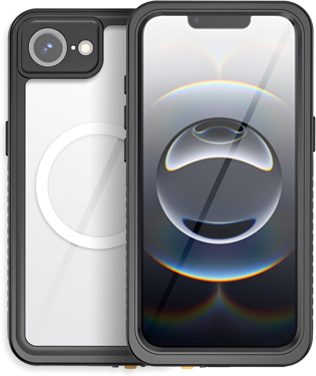 Waterproof Case Compatible with iPhone 17 E: Built-in Screen Protector[Full Body Shockproof][10 FT Military Drop Proof][Dustproof][IP68 Underwater] (Black)