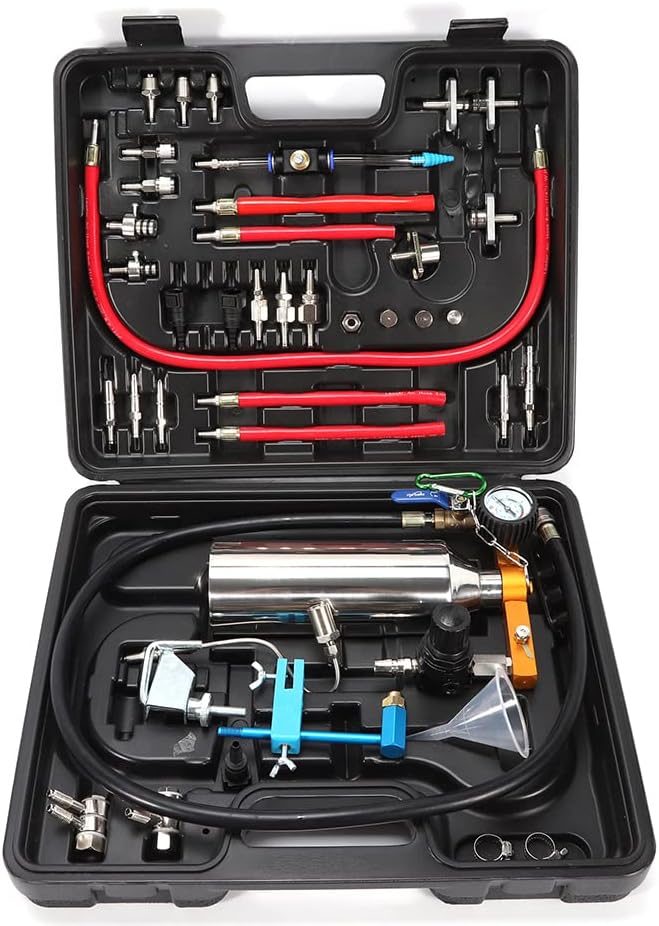 KANING Fuel Injector Cleaner Tool,GX100 40-50PSI Non-Dismantle Fuel Injector Cleaner Tester Fuel System for Petrol FEI Throttle USA Stock