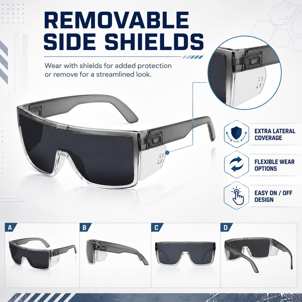 Polarisierte Sicherheits-Sonnenbrille, UV400-Schutz, ANSI Z87.1 zertifiziert