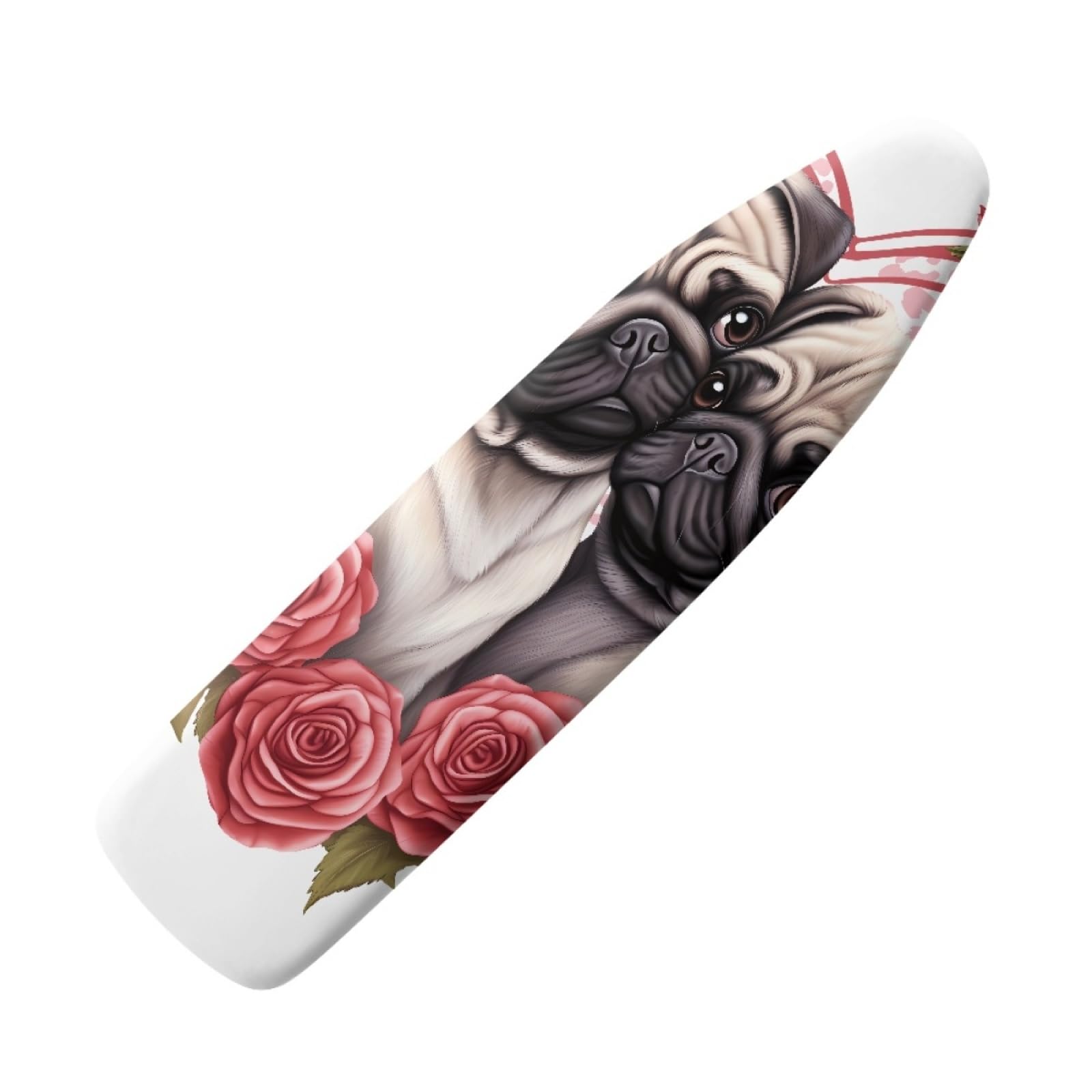 Ironing Board Covers Beige Dog Iron Board Covers and Pad Thick Resist Scorching and Staining Thick Easy Fit Iron Cover Adjustable Elastic Rope Ironing Boards Cover 125x45cm