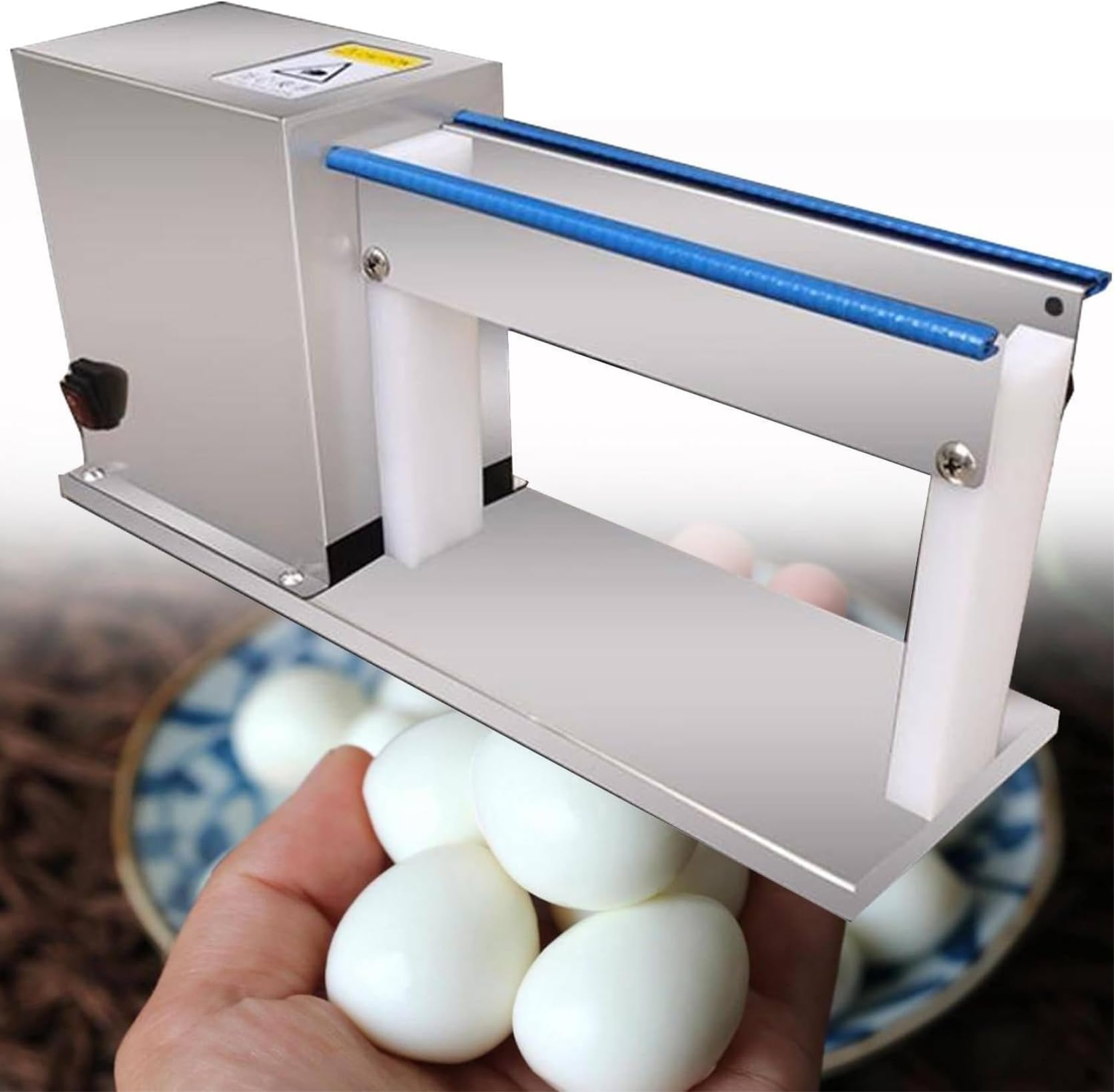 FHRKA Electric Automatic Quail Egg Sheller Peeler Machine, Compact Commercial Design,Commercial Quail Egg Sheller