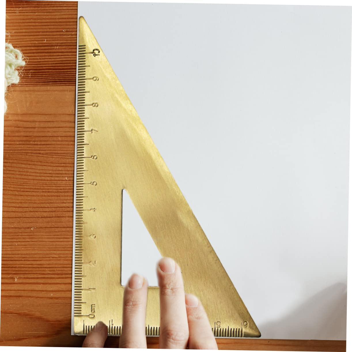 STOBOK 3sets Ottone Goniometro e Triangolo Kit Precisione Per e Misurazione Strumento Geometrico Professionale Per Ingegneri e Studenti