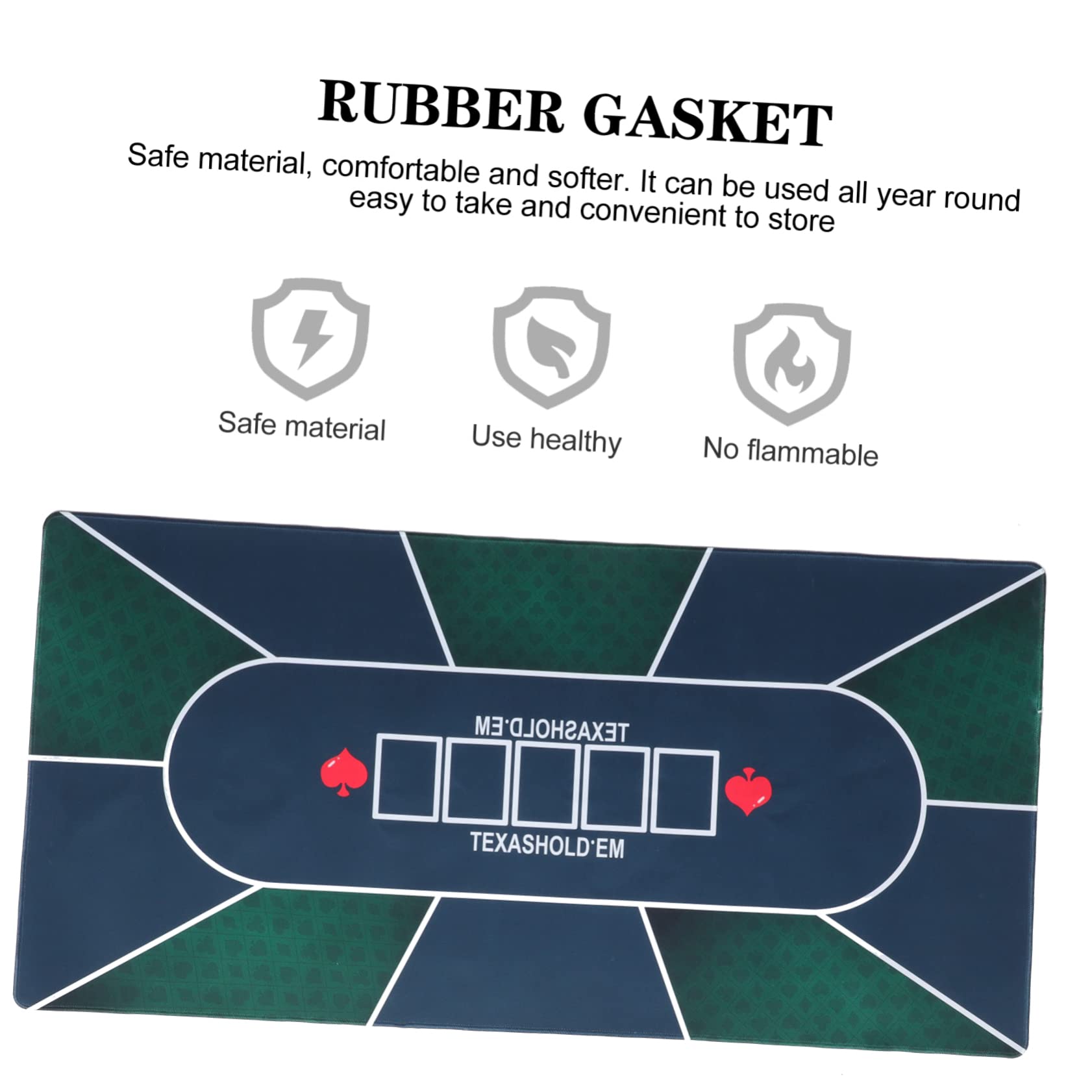 Tappeto da Gioco Carte Rettangolare in Gomma per Tavolo | Stampa Classica, Uso Tutto L’anno per Board Games, Facile da Riporre e Comodo da Trasportare