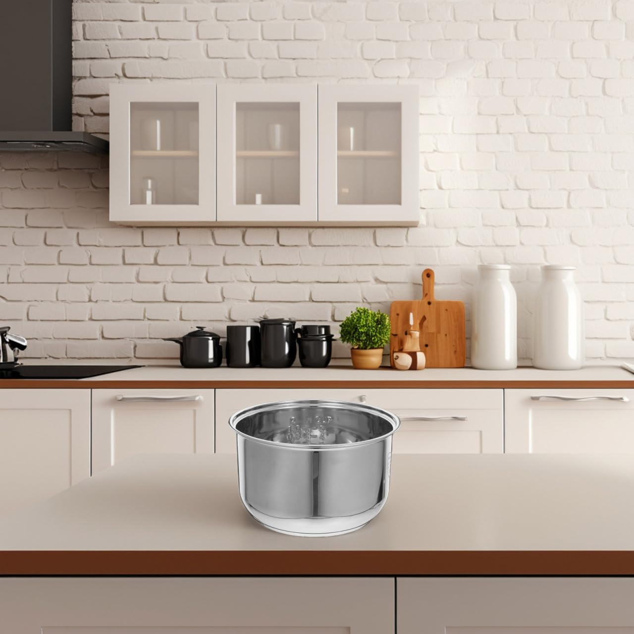 ABOOFAN Accesorios para Copa Arrocera Revestimiento Interior de Repuesto para Cocina Universal de Acero Inoxidable