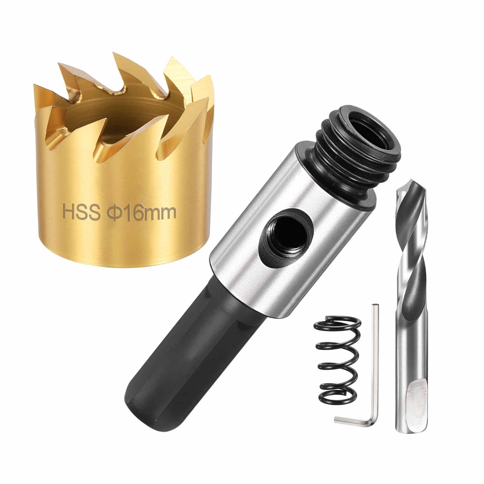 DTGN 5/8" Hole Saw M2 High Speed Steel - 16mm Hole Cutter - Good for Thin Stainless Steel/Alloy/Aluminium/Brass/Copper - Gold