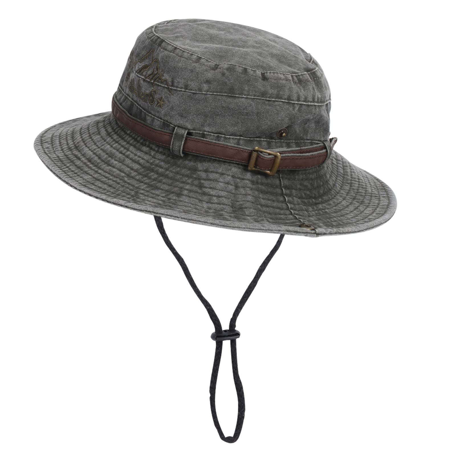 EKMTBJXY Sombrero de Pescador Sombrero para el Sol Hombre Verano con Protección UV Sombrero Safari de Plegable Pesca Hat ala Ancha Bucket Hat