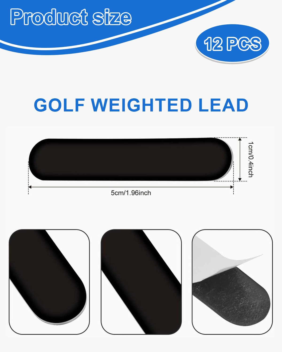 Cintas de Plomo Adhesivas Contrapeso Raqueta Tenis Golf Pickleball